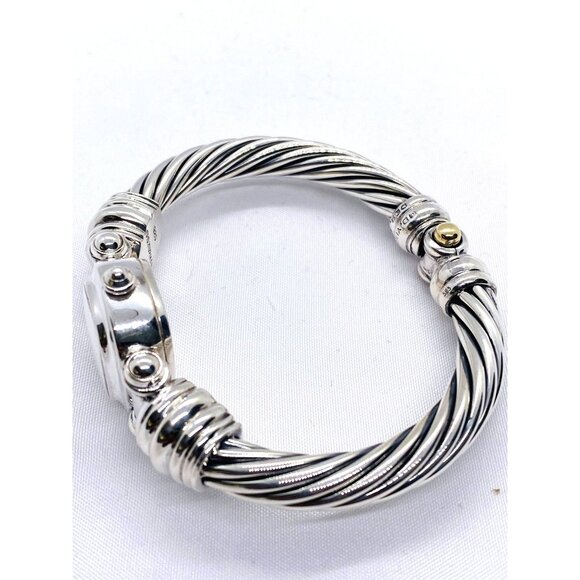 David Yurman Hinge Watch Case Bangle Bracelet 925 585 14k 6" - Picture 5 of 10
